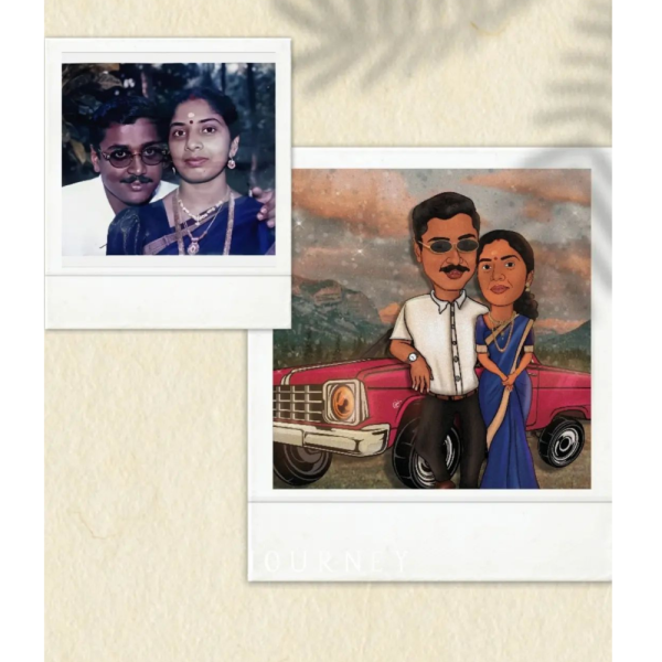 Couple Caricature Frame (2 Heads)