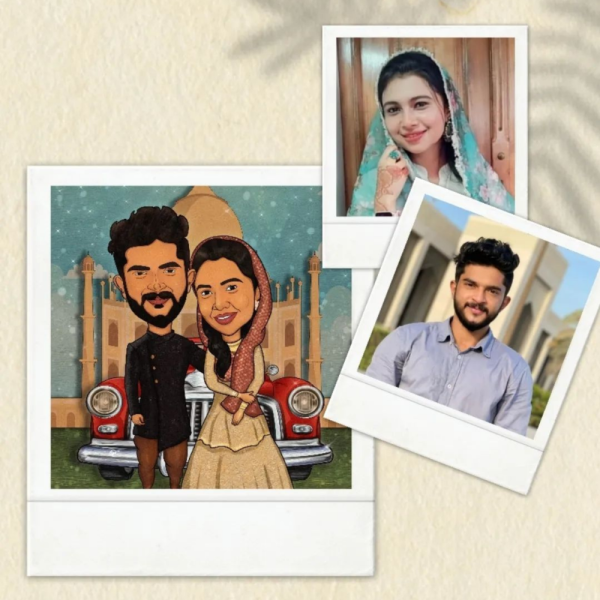 Couple Caricature Frame (2 Heads)