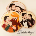 Custom Hoop Art Painting - Wedding Gift / Anniversary Gift / Birthday Gift