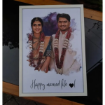 Digital Art Photoframe - Wedding Gift , Anniversary , Birthday