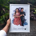 Digital Art Photoframe - Wedding Gift , Anniversary , Birthday