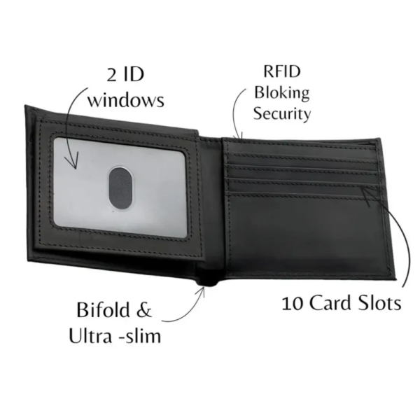 Pure Leather Handwriting Engraved Wallet - Father / Husband / Friend / Brother / Male