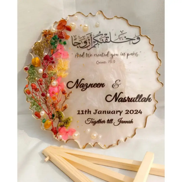 Resin Invitation with stand - Wedding / Couple / Family