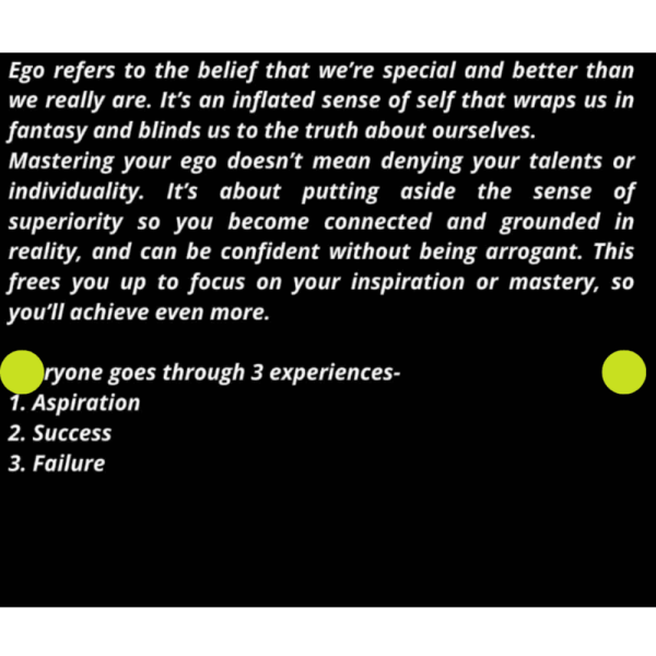 EGO is the Enemy