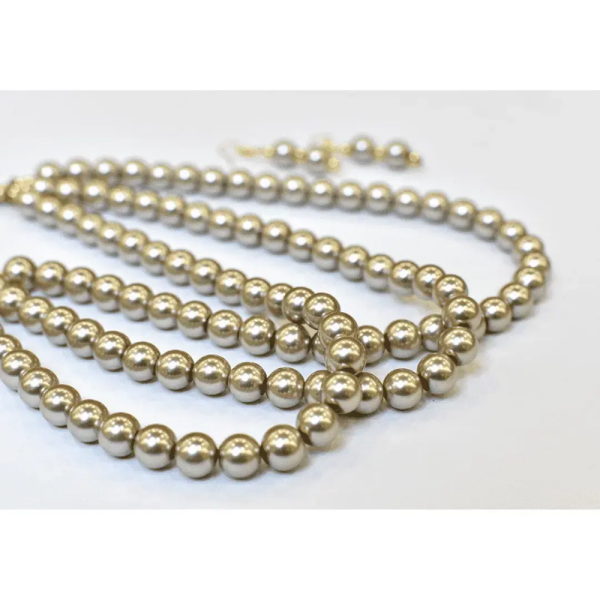MULTI LAYERGLASS PEARL BEAD NECKLACE