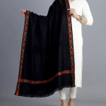 Black Shawl Meditation Prayer / Throw Unisex - Himachal Pradesh
