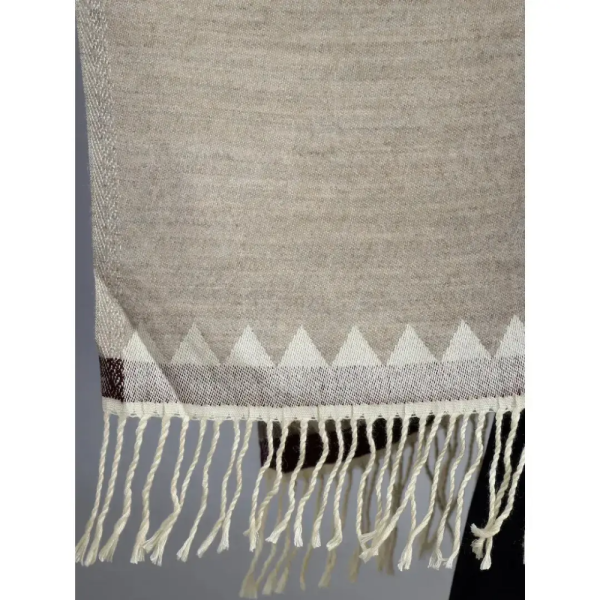 Brown Colour Indian Pashmina Shawl / Throw Unisex - Himachal Pradesh