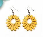 Hand - Painted Wooden MDF Earrings ( 4 Designs )