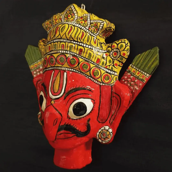Handmade Crowned Garuda Cheriyal Face Mask
