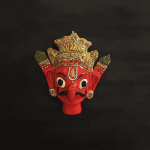 Handmade Crowned Garuda Cheriyal Face Mask