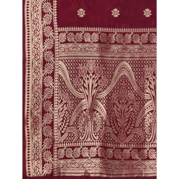 Handmade Maroon Banarasi Dupatta