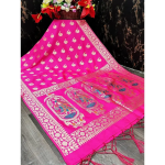 Handmade Pink Banarasi Dupatta