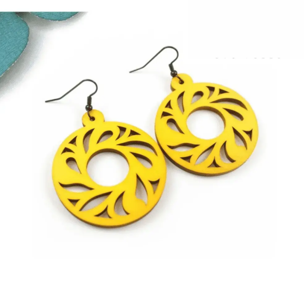 Hand Painted Wooden MDF Earrings ( 4 Designs )
