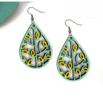 Hand Painted Wooden MDF Earrings ( 4 Designs )