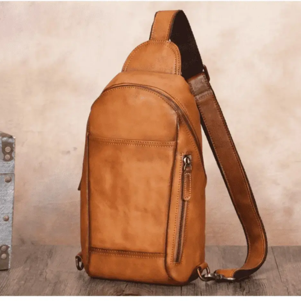 Pure Leather Sling Bag Crossbody Chest Purse