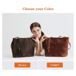 Pure Leather tote with zipper and pockets