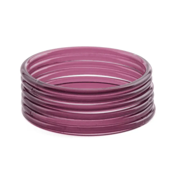 Purple Glass Bangles - Firozabad Bangles