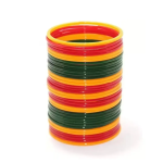 Yellow / Mixed Colour Glass Bangles - Firozabad Bangles