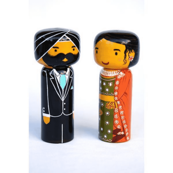 Etikoppaka Toys Wooden Indian Couple