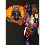 Balaji Wooden Elephant with Sridevi and Bhudevi
