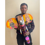 Balaji Wooden Elephant with Sridevi and Bhudevi