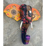 Blue Balaji Wooden Elephant Head