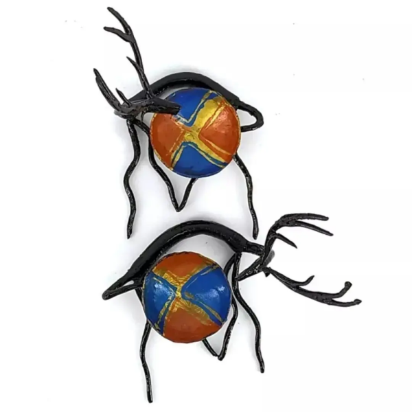 GI Tag - Bastar Art Handmade Iron Reindeer-Shaped Candle Holders