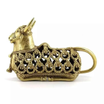 Handicraft Brass Nandi Sitting statue