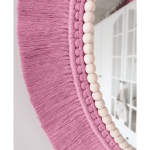 Handmade Macrame Pink Mirror