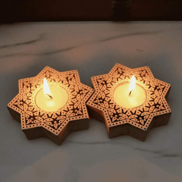 Handmade Star Block Candles