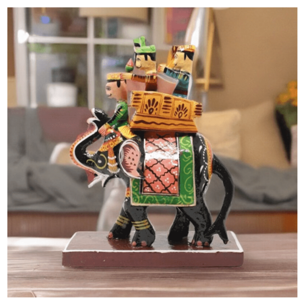Handmade Wooden Elephant Wooden Lacquerware &Toys - GI Tag (Uttar Pradesh)