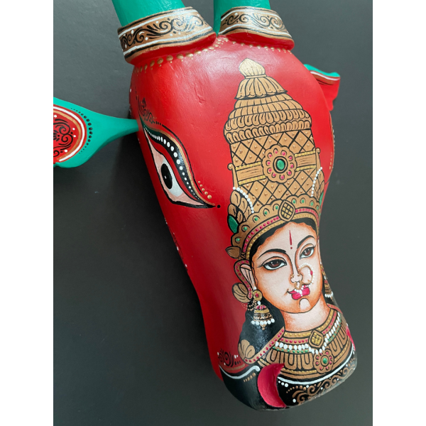 Lakshmi Wooden Cow Head