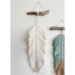 Large Macrame Wall Hanging Leaf Feather