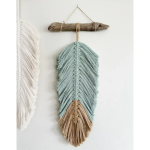 Large Macrame Wall Hanging Leaf Feather