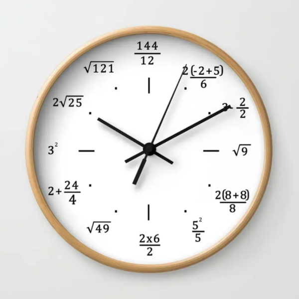 Math Clock - Clock Only Wall Clock