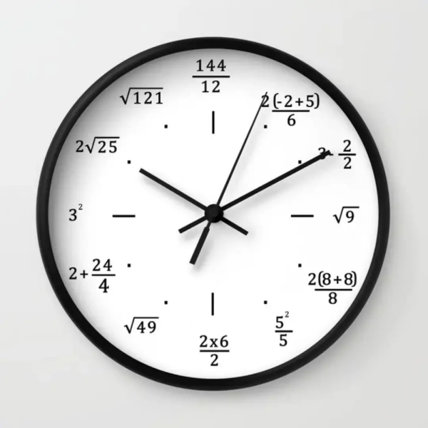 Math Clock - Clock Only Wall Clock