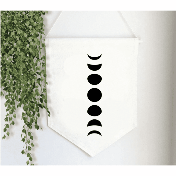 Moon Phase Hand Painted Wall Hanging