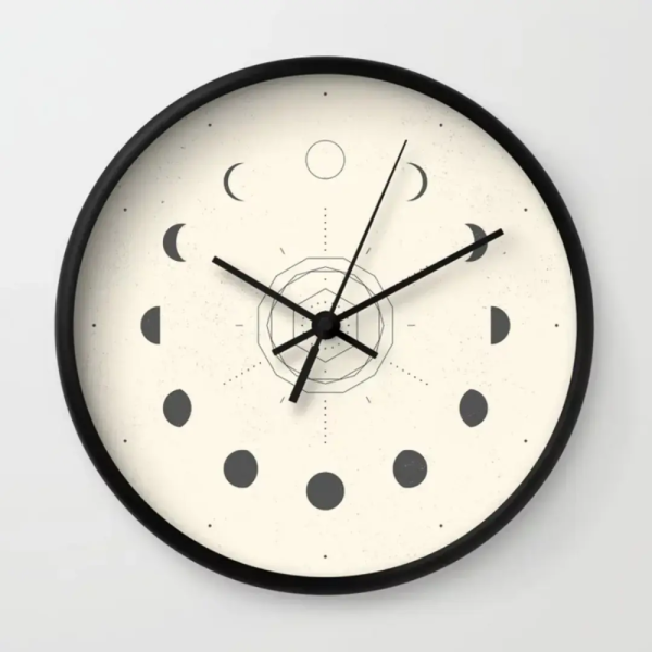 Moon Phases Light Wall Clock