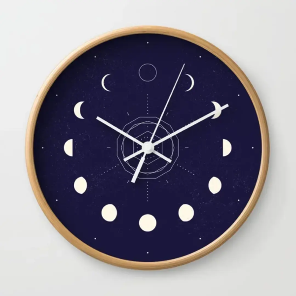 Moon Phases Light Wall Clock
