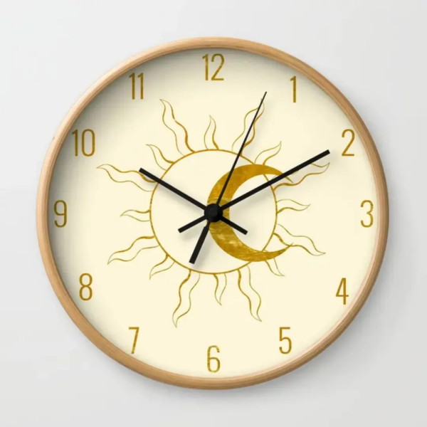 Sun and Moon Wall Clock