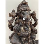 Vintage Ganesha wooden sculpture