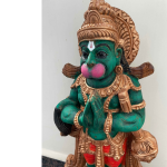 Vintage Hanuman wooden sculpture