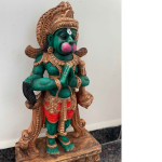 Vintage Hanuman wooden sculpture