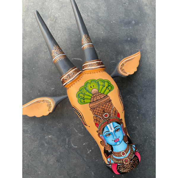 Vishnu Wooden Cow Head