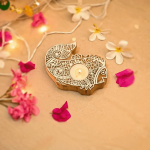 Wooden Fish Block Candle Holder, Set Of Two