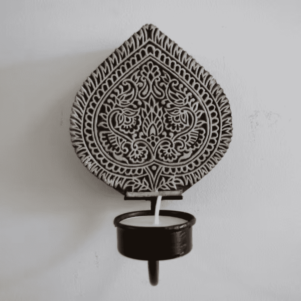 Wooden Hand Block Candle Holder