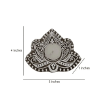Wooden Lotus Block Candle Holder, Set Of Two