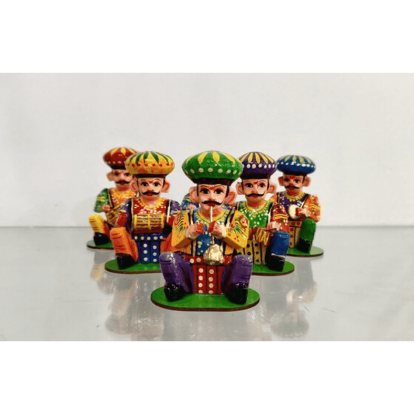 Wooden Musicain Handpainted Traditional - Wooden Lacquerware &Toys - GI Tag (Uttar Pradesh)