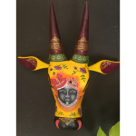 Yellow Srinathji Wooden Cow Head