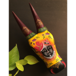 Yellow Srinathji Wooden Cow Head
